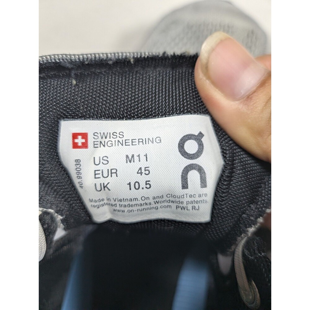 On Running Cloud X Alloy Grey Niagara Blue Mens Size 11 Shoes 40.99038 - Picture 7 of 9